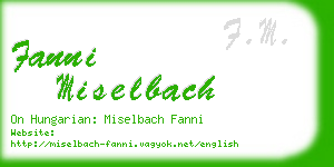 fanni miselbach business card